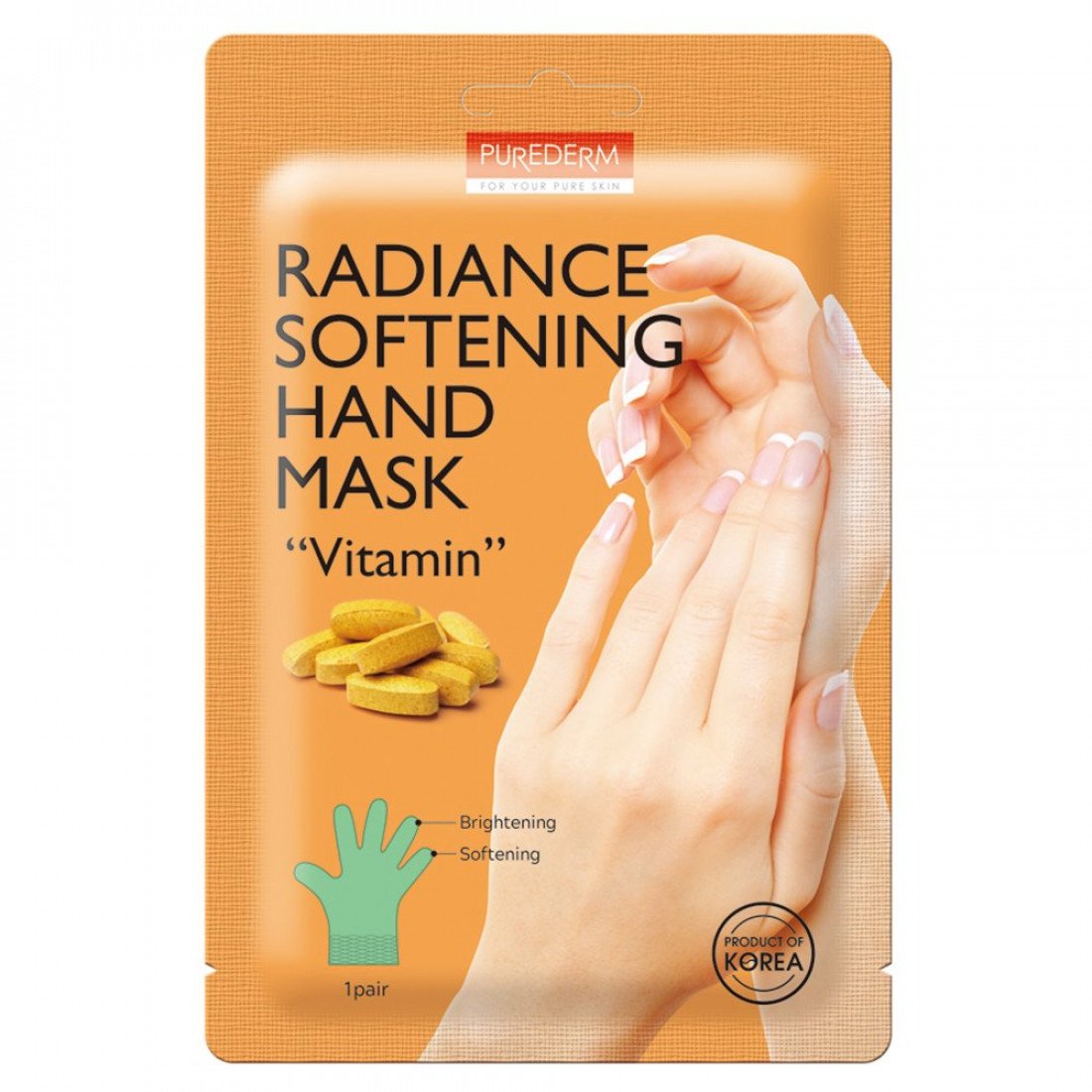 Маска для рук Purederm Radiance Softening Hand Mask Vitamin Витаминная 30г - в интернет-магазине tut-beauty.by