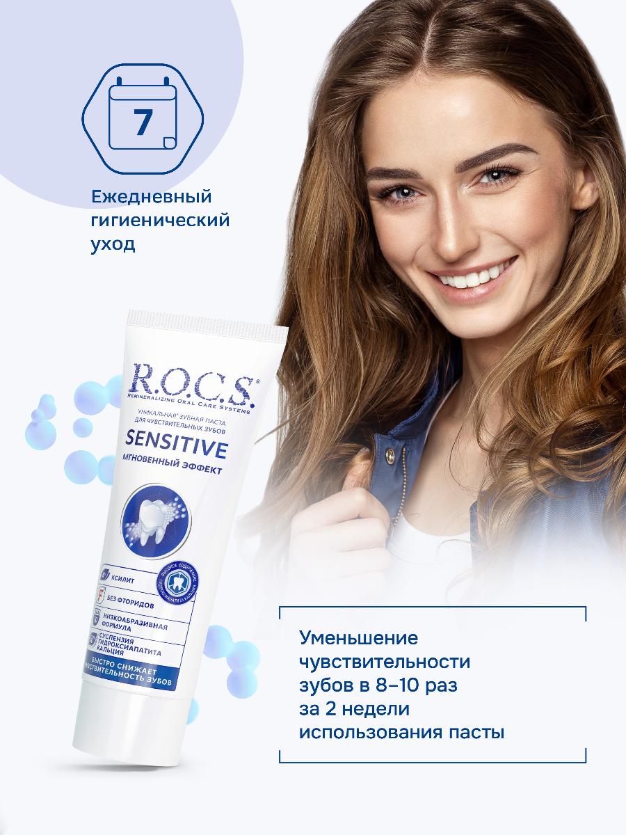 Зубная паста R.O.C.S. Sensitive мгновенный эффект для чувствительных зубов 94г