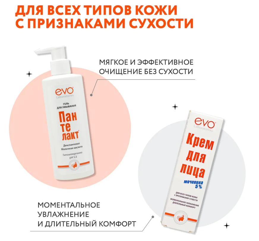 Набор Evo "Идеальный уход только для тебя" крем для лица + гель для умывания
