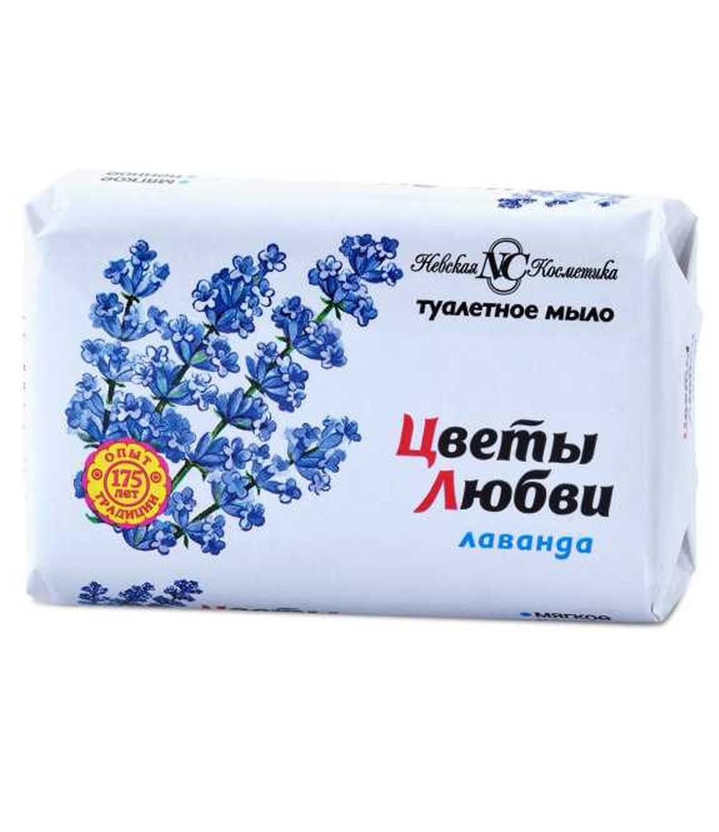 Мыло Невская Косметика туалетное цветы любви с лавандой 90г