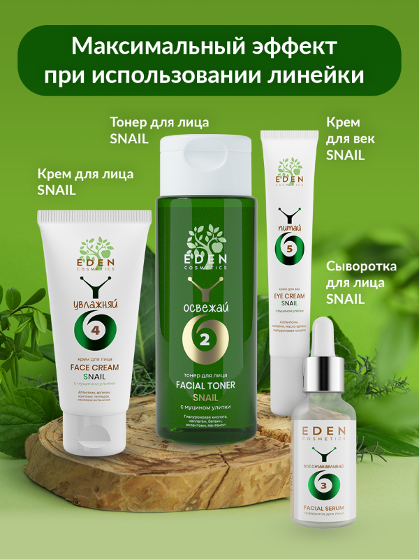 Крем для век Eden Snail с муцином улитки 20мл р - в интернет-магазине tut-beauty.by