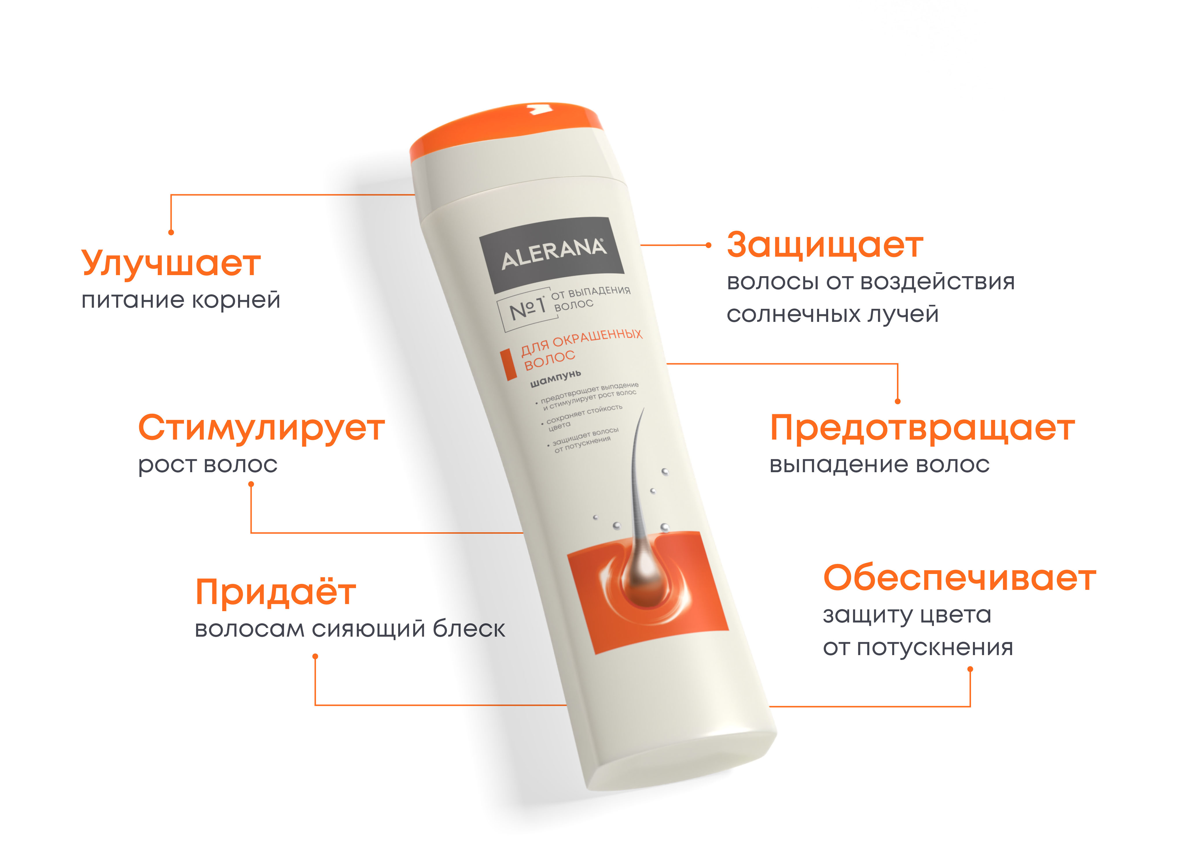 Шампунь для волос Alerana для окрашенных волос 250мл - в интернет-магазине tut-beauty.by