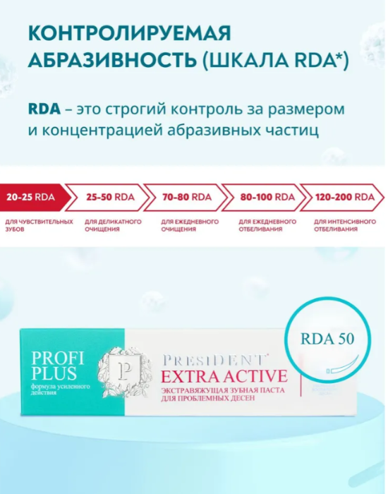 Зубная паста PresiDENT Profi Plus Extra Active экстравяжущая 30мл - в интернет-магазине tut-beauty.by