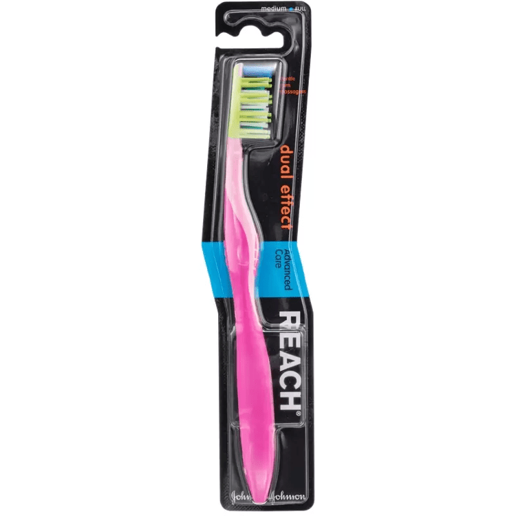 Зубная щетка Reach Dual Effect Массаж десен средней жесткости