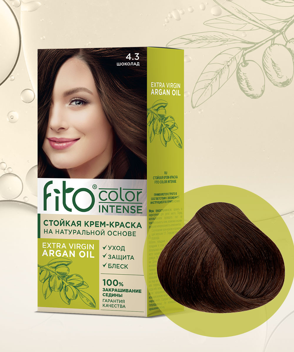 Крем-краска для волос Fito Сolor Intense тон 4.3 Шоколад 115мл - в интернет-магазине tut-beauty.by