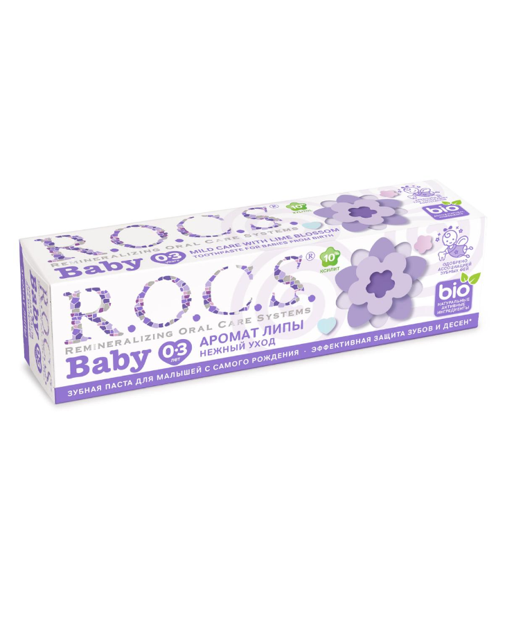 Зубная паста R.O.C.S. Baby от 0 до 3 лет нежный уход с ароматом липы 45г