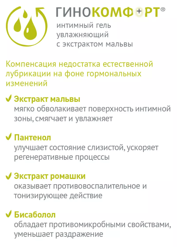 Интимный гель Гинокомфорт Увлажняющий 50гр