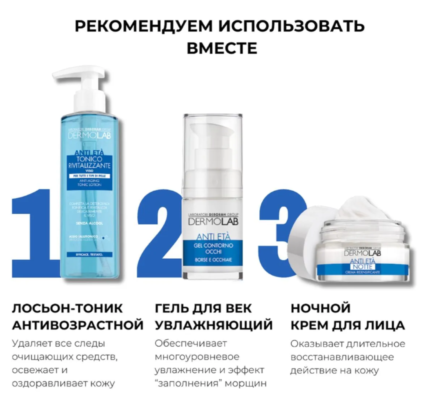Сыворотка для лица Deborah Dermolab Anti-Aging антивозрастная 30мл