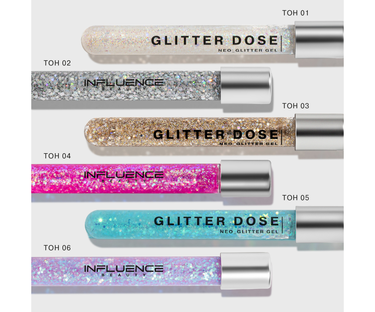 Глиттер Influence Beauty Glitter Dose на гелевой основе тон 06 фиолетовый 6.5мл
