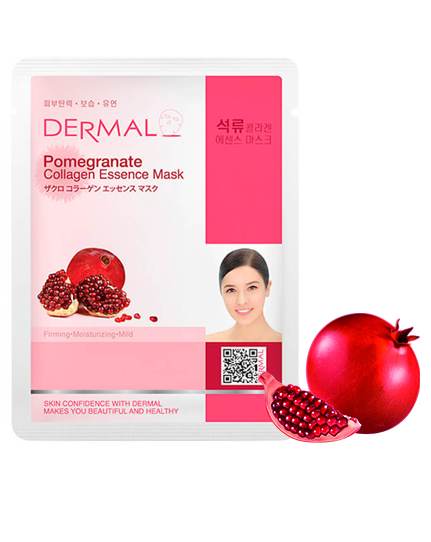 Маска для лица Dermal Pomegranate Collagen с экстрактом граната и коллагеном 23г - в интернет-магазине tut-beauty.by