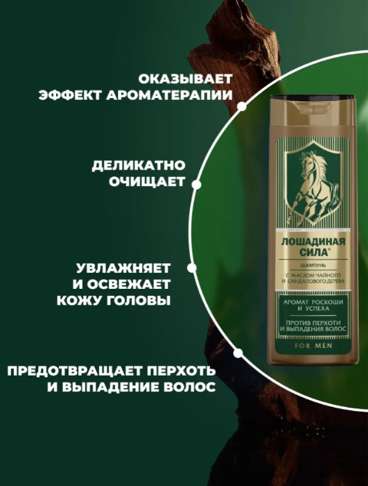 Шампунь для волос Лошадиная Сила мужской против перхоти и выпадения 400мл - в интернет-магазине tut-beauty.by