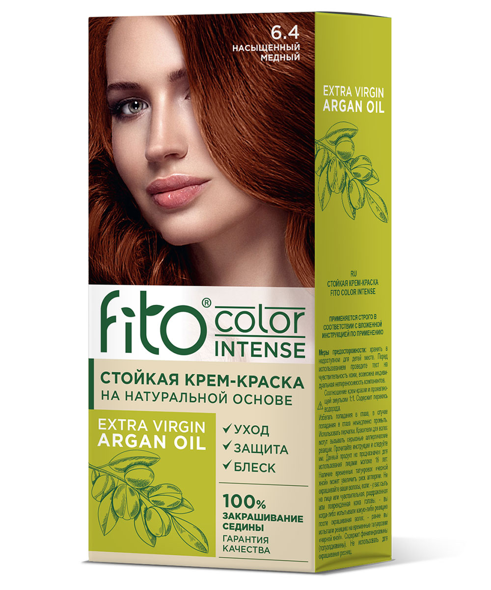Крем-краска для волос Fito Сolor Intense тон 6.4 Насыщенный медный 115мл - в интернет-магазине tut-beauty.by