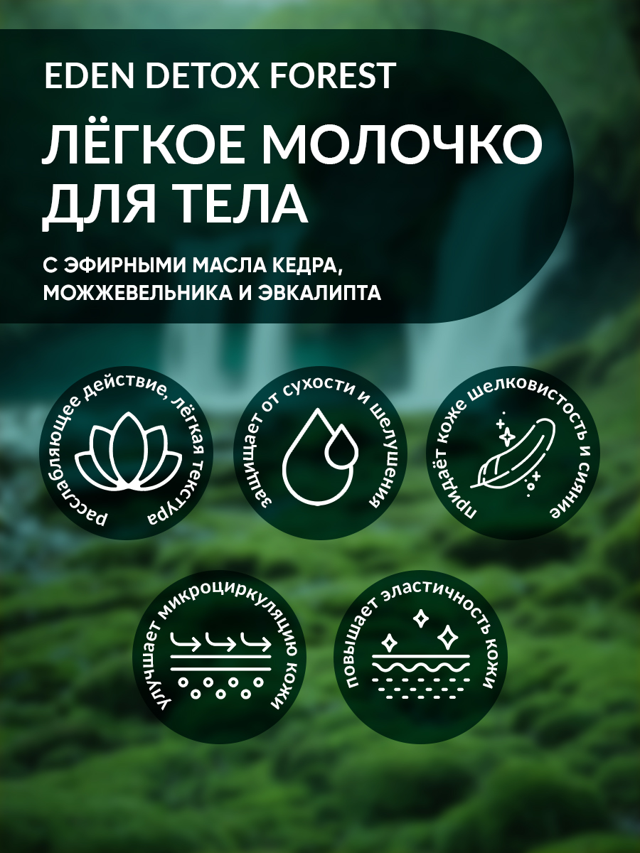 Молочко для тела Eden Detox Forest Легкое 200мл - в интернет-магазине tut-beauty.by