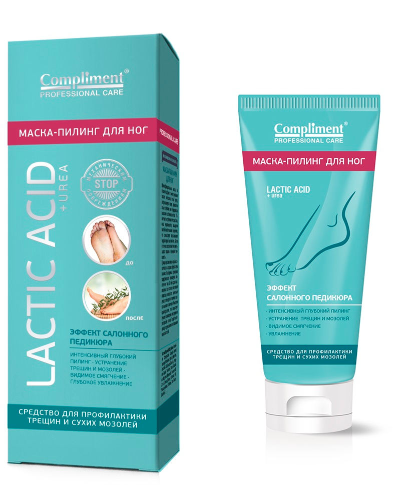 Маска для ног Compliment Professional Care профилактика трещин и мазолей 80мл р
