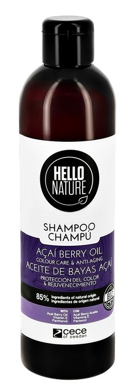 Шампунь для волос Hello Nature Acai Berry Oil с маслом ягод асаи 300мл - купить в интернет-магазине косметики tut-beauty.by