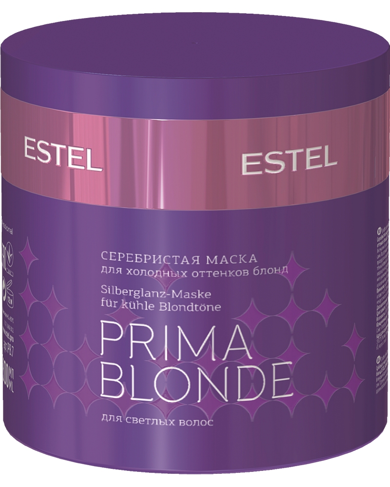 Маска для волос Estel Professional Prima Blonde серебристая для холодных оттенков 300мл