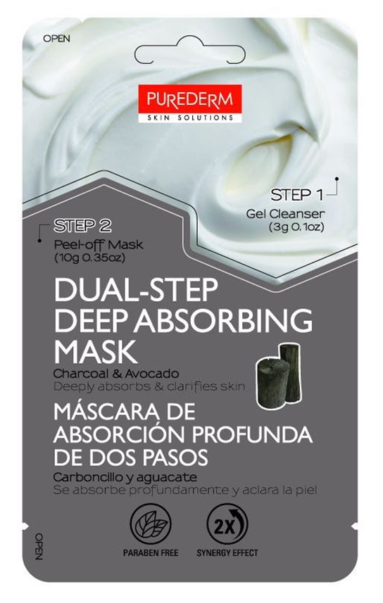 Маска для лица Purederm Dual-Step Deep Absorbing Mask для глубокой очистки кожи и пор 13г