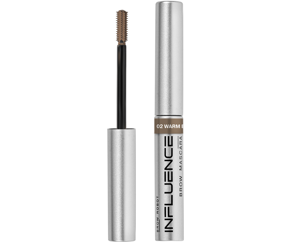 Тушь для бровей Influence Beauty Brow Robot быстрой фиксации эффект густых бровей тон 02 русый 5мл р - в интернет-магазине tut-beauty.by