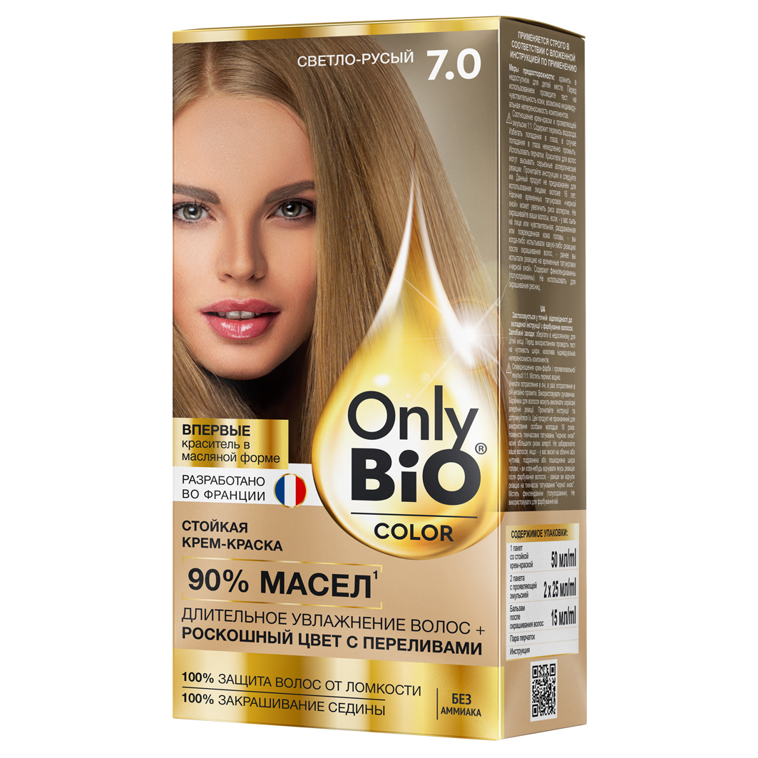 Краска для волос Fitocolor Only Bio COLOR 7.0 Светло-русый 115мл - в интернет-магазине tut-beauty.by