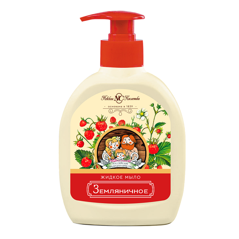 Мыло Невская Косметика Земляничное жидкое 300мл - купить в интернет-магазине tut-beauty.by.