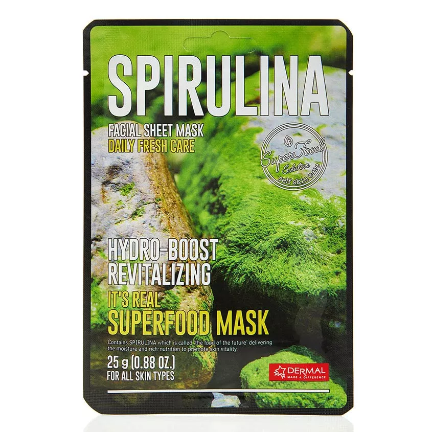 Маска для лица Dermal Superfood Spirulina спирулина 25г - в интернет-магазине tut-beauty.by