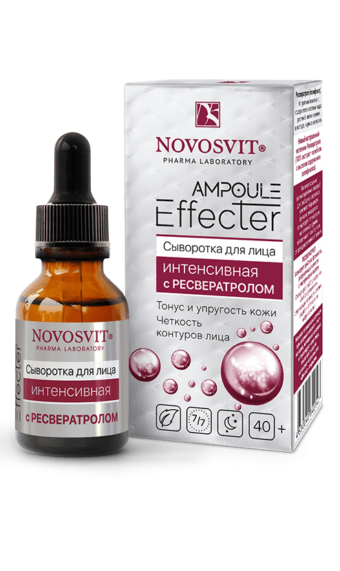 Сыворотка для лица Novosvit Ampoule Effecter интенсивная с ревератролом 25мл - в интернет-магазине tut-beauty.by