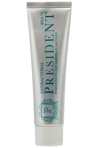 Зубная паста PresiDENT Profi Antibacterial для защиты от бактерий 75 RDA 50мл - в интернет-магазине tut-beauty.by