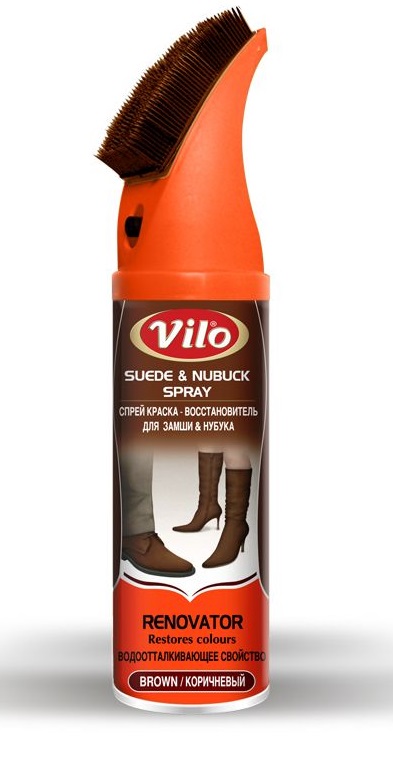 Спрей для обуви Vilo для нубука и замши цвет коричневый 200мл