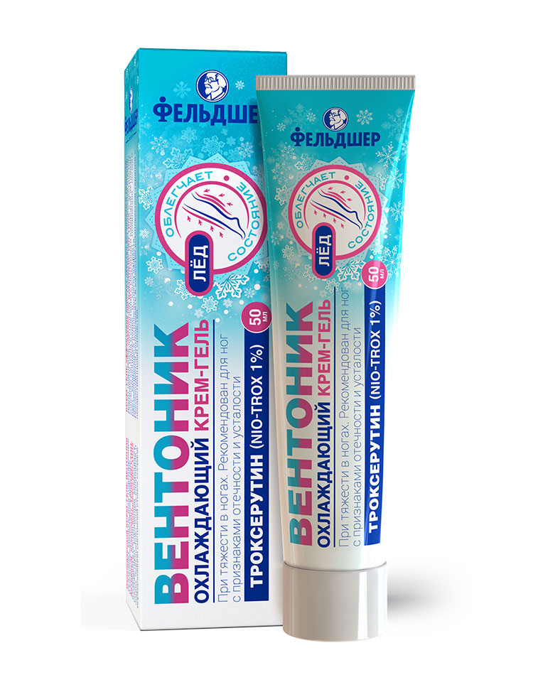 Крем-гель для ног Фельдшер Вентоник охлаждающий при тяжести 50мл - в интернет-магазине tut-beauty.by