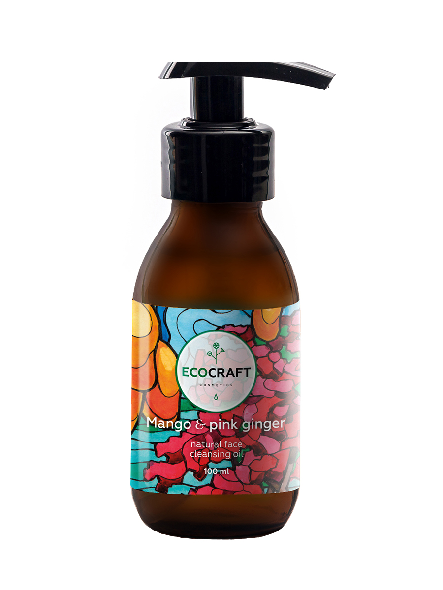 Гидрофильное масло EcoCraft Mango and pink ginger для нормальной кожи Манго и розовый имбирь 100мл - в интернет-магазине tut-beauty.by