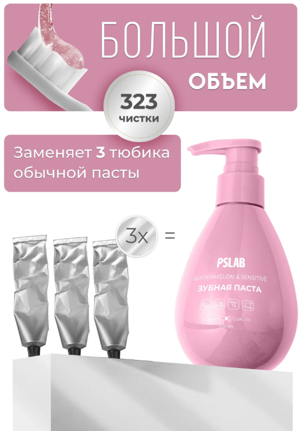 Зубная паста PSLAB Ледяной Арбуз укрепляющая 200мл