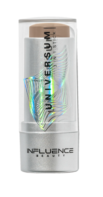 Стик Influence Beauty Universum 3 в 1 для макияжа глаз лица и губ тон 02 Нейтральный коричневый 5.5г