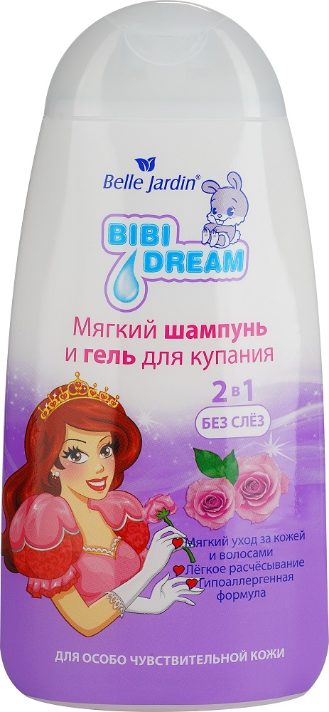 Шампунь для волос Belle Jardin Bibi Dream 2 в 1 экстракт календулы аптечной + миндальное масло 300мл