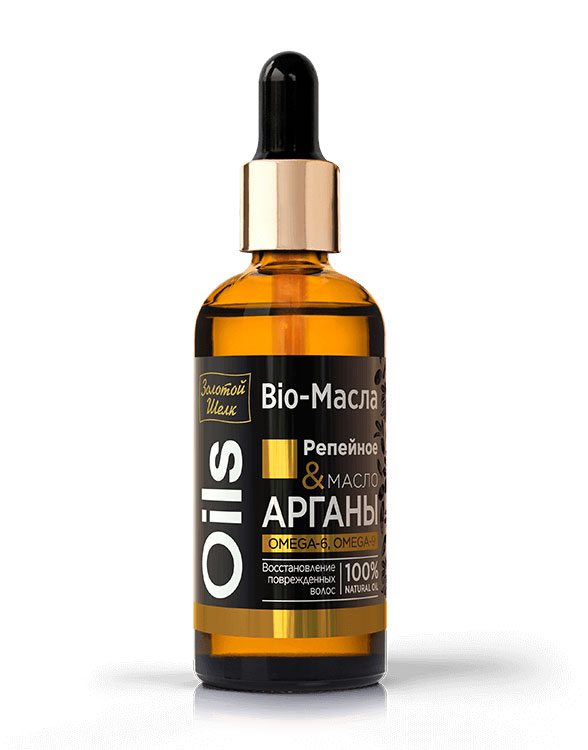 Масло для волос Золотой Шелк Bio-Масла Репейное и масло Арганы 100мл - в интернет-магазине tut-beauty.by