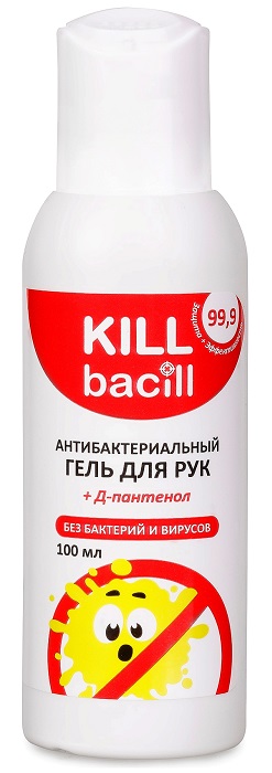 Антибактериальный гель для рук Kill Bacill с пантенолом 100мл