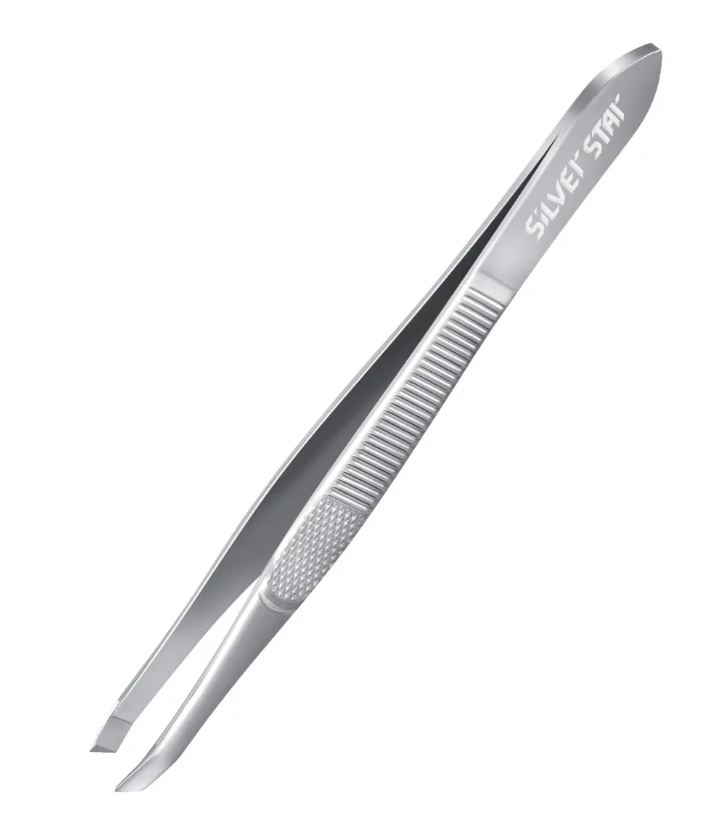 Пинцет Silver Star 9924 Le rose косой