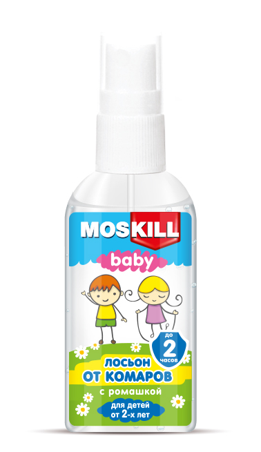 Лосьон для тела Москилл Baby от комаров с ромашкой 2+ 60мл - в интернет-магазине tut-beauty.by