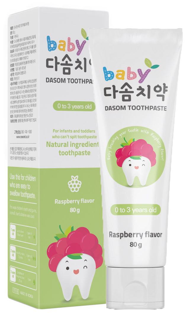 Зубная паста N Secret Baby Dasom для детей от 0 до 3 лет со вкусом малины 80г - в интернет-магазине tut-beauty.by