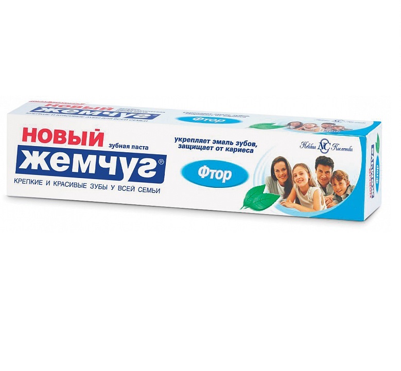 Зубная паста Новый Жемчуг Фтор 100мл - купить в интернет-магазине tut-beauty.by.