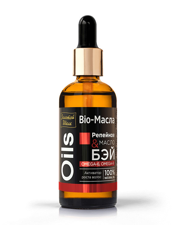 Масло для волос Золотой Шелк Bio Репейной и масло Бэй для активации роста 100мл - в интернет-магазине tut-beauty.by