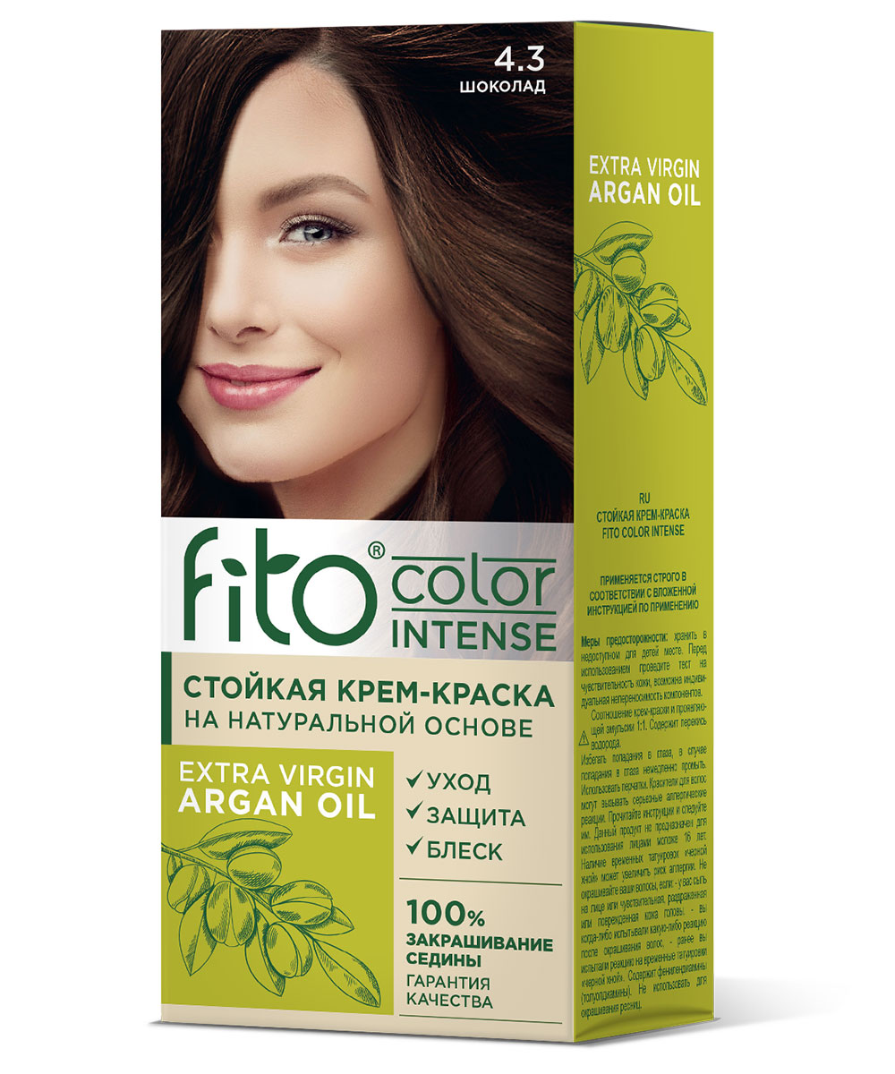 Крем-краска для волос Fito Сolor Intense тон 4.3 Шоколад 115мл - в интернет-магазине tut-beauty.by