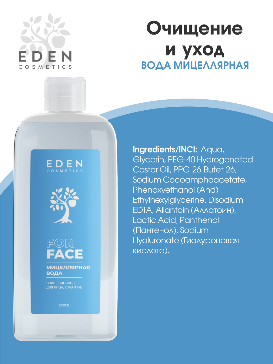 Мицеллярная вода Eden для всех типов кожи 250мл - в интернет-магазине tut-beauty.by