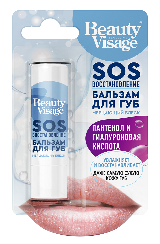Бальзам для губ Beauty Visage SOS восстановление 3.6г - в интернет-магазине tut-beauty.by