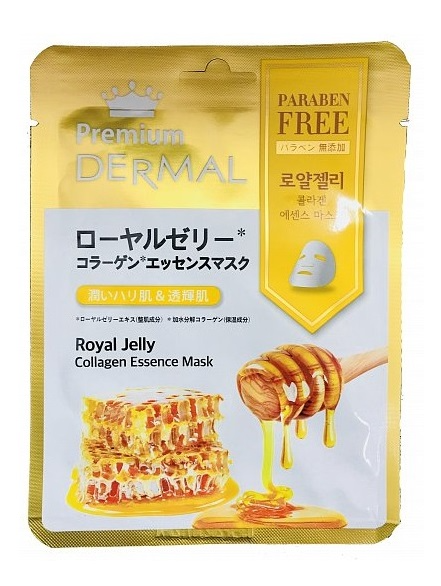 Маска для лица Dermal Premium Royal Jelly с коллагеном и экстрактом пчелиного молочка 25г - в интернет-магазине tut-beauty.by