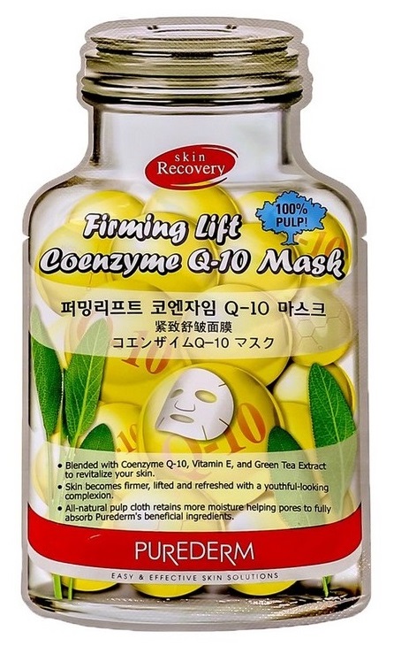 Маска для лица Purederm Firming Lift Coenzyme Q10 Mask лифтинг с коэнзим 18г