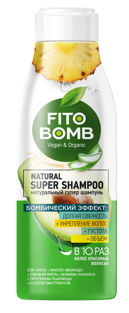 Шампунь для волос Fito Bomb долгая свежесть + укрепление + густота + объём 250мл - в интернет-магазине tut-beauty.by