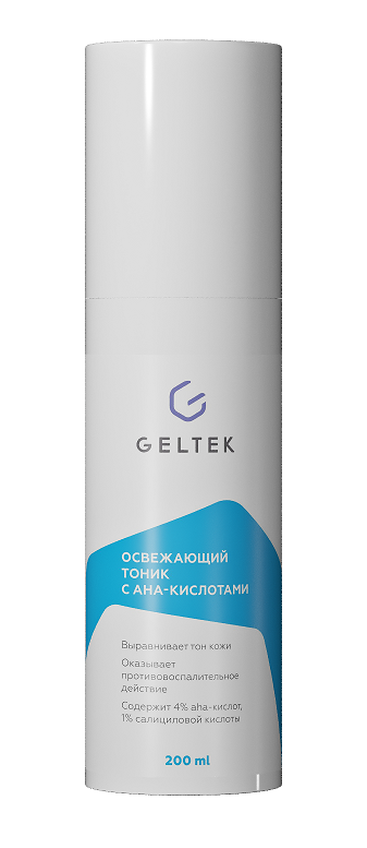 Тоник для лица Geltek освежающий с АНА - кислотами 200мл