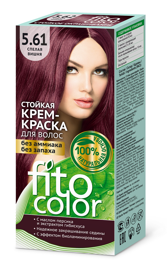 Краска для волос Fitocolor тон 5.61 спелая вишня 115мл - в интернет-магазине tut-beauty.by