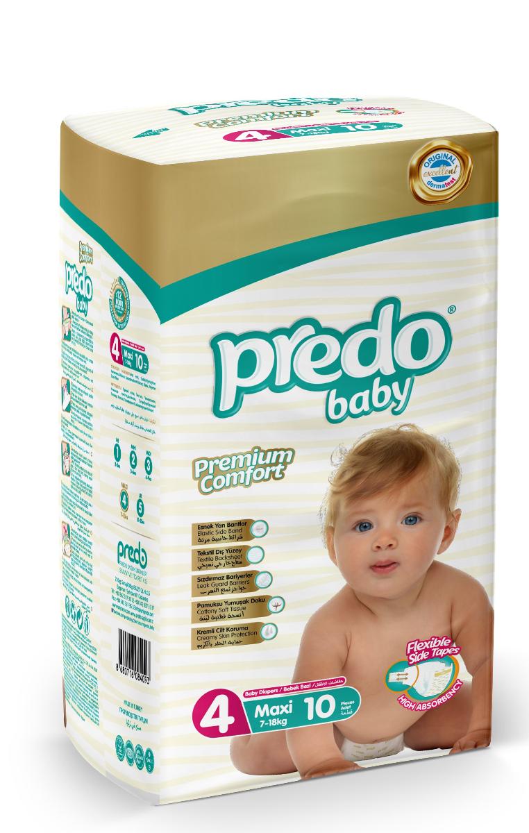 Подгузники Predo Baby Maxi № 4 (7-18 кг) 10шт - в интернет-магазине tut-beauty.by