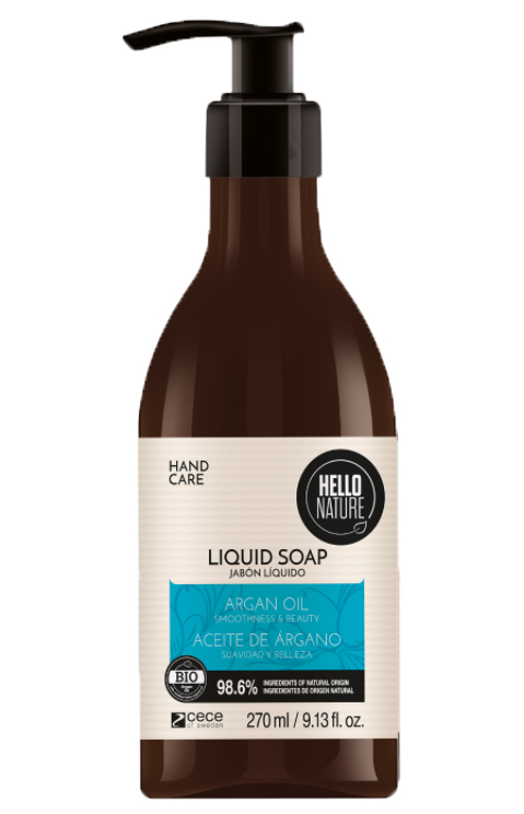 Мыло Hello Nature Argan жидкое с маслом аргана 270мл - купить в интернет-магазине косметики tut-beauty.by